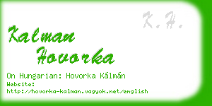 kalman hovorka business card