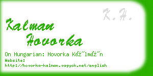 kalman hovorka business card